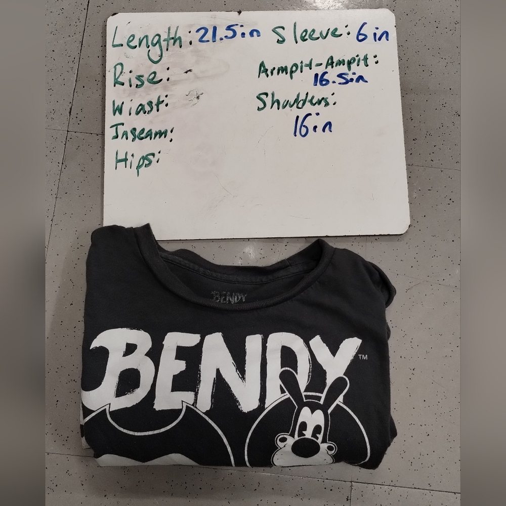 Bendy Kids' Premium Anime Graphic T-Shirt Bendy Trio Circles Logo Black & White - Picture 6 of 11